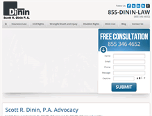 Tablet Screenshot of dininlaw.com